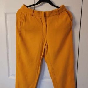 Massimo Dutti size 8 Yellow/orange coloured classy work pants